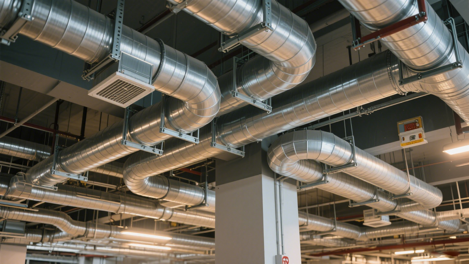 通風管道在地下停車場的工程案例 全管通通風風管在凈化空調系統的應用